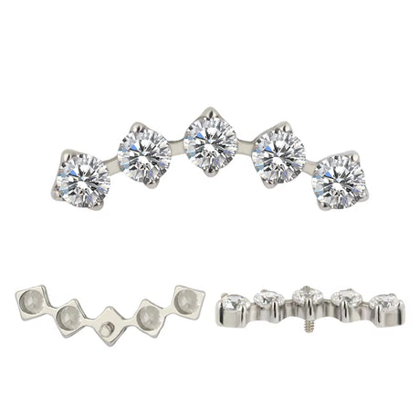 Titanium Ring Tips 5 Prong Zirconia Bezel - BVShop