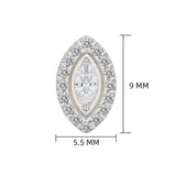Titanium Ring Tips Marquise Bezel Set - BVShop