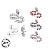 Titanium Ring Tips Paved Snake - BVShop