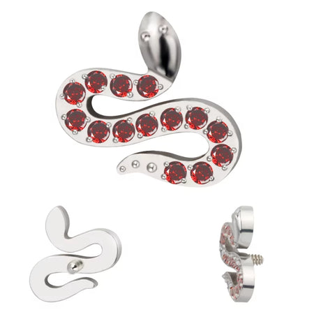 Titanium Ring Tips Paved Snake - BVShop