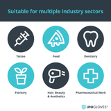 UNIGLOVES Fancy Nitrile Gloves Rose 100pcs XS/S/M - BVShop