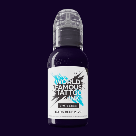 World Famous Limitless Tattoo Ink Dark Blue 2 v2 30ml - BVShop