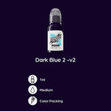 World Famous Limitless Tattoo Ink Dark Blue 2 v2 30ml - BVShop
