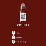 World Famous Limitless Tattoo Ink Dark Red 2 30ml - BVShop