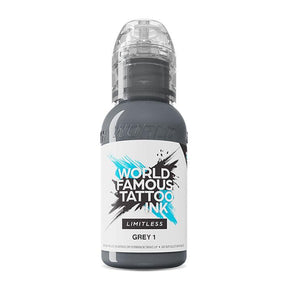 World Famous Limitless Tattoo Ink Grey 1 30ml - BVShop
