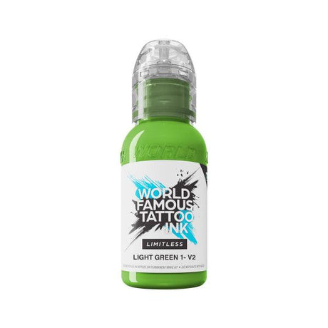 World Famous Limitless Tattoo Ink Light Green 1 v2 30ml - BVShop