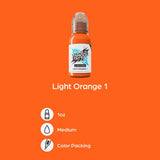 World Famous Limitless Tattoo Ink Light Orange 1 30ml - BVShop