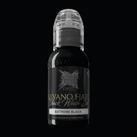 World Famous Limitless Tattoo Ink Silvano Fiato Blackwash Extreme Black 30ml - BVShop
